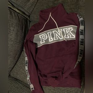 Pink double hoodie